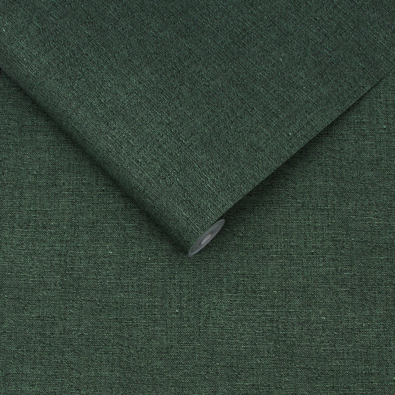 Haptic Straw Wallpaper, Dark Green