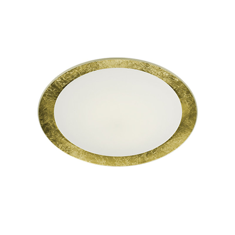LED Flush Mount, Gold, 4" H x 20" W x 20" D