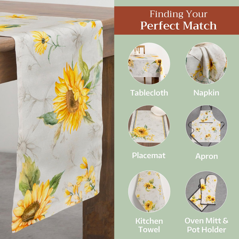 Maison d' Hermine Table Runner 100% Cotton Double Layer Table Runners 108 inches Long Decorative for Home Kitchen Dining Valentines Day Decorations Spring Summer (Candice, 14.5" x 108")