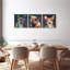 "Dog Alerte Dogs", ensemble de 3 reproductions de couleurs abstraites sur toile par Jude A-93060229
