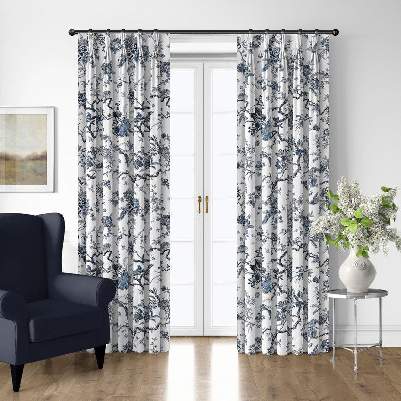 Ensemble de 2 panneaux de rideau en coton plissé, L 40 po x L 132 po