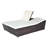 197cm Long Reclining Double Chaise with Cushions and Table