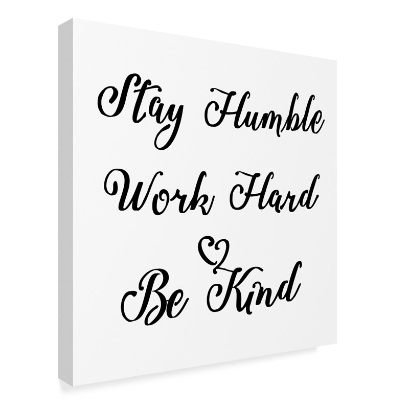 " Be Humble Stencil Quote " by Art Licencing Studio, 14" H x 14" W x 2" D