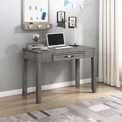 Bureau d'écriture avec tiroirs gris