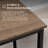 Sunjoy Bekircan 47.5" Modern Computer Desk Workstation with Wood Tabletop and Black Steel Frame for Home Office, Brown