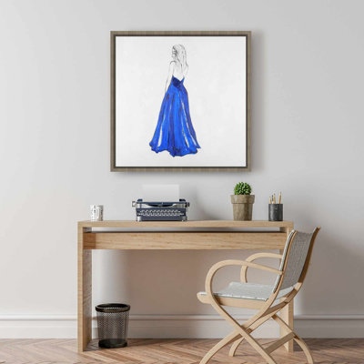 Lady in Blue Bedroom Fashion Canvas | Home Decor Framed Art