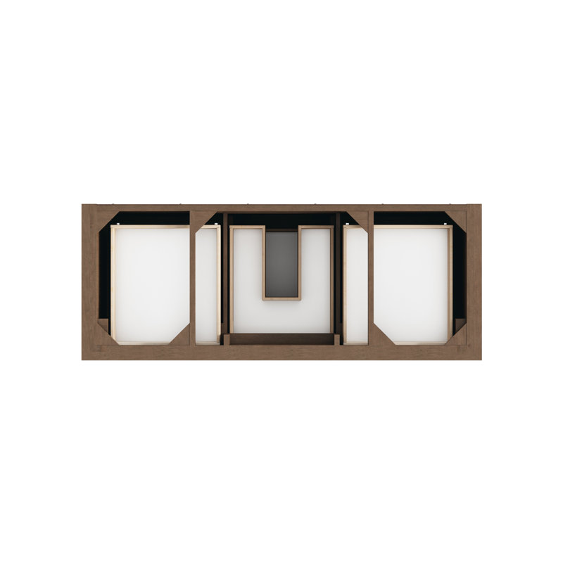 Brookfield Freestanding Standard Single Vanity Bathroom Vanity With Top, Pecan, White Zeus, Single Hole