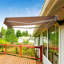 META 250cm W x 200cm D Fabric Beige Cover Retractable Patio Awning