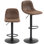 HOMCOM Bar Stools Set of 2, Modern Swivel Barstools for Dining Room