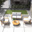 Zephyra 4 Piece Solid Acacia Wood Patio Set With Cushions