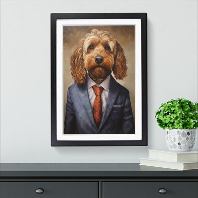 Cockapoo in a Suit No.7 1 Piece Single Picture Frame Wall Art