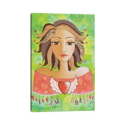 I Am Brave by Lisa Frances Judd - Wrapped Canvas Painting