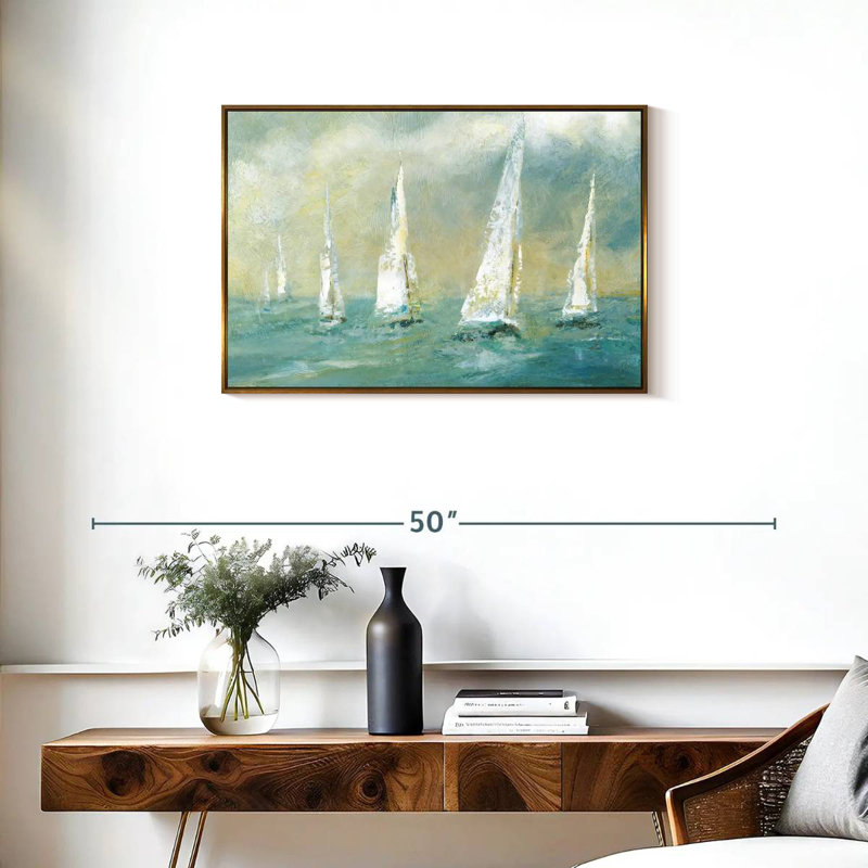 Ocean Breeze II, Floating Frame Gold, 31" X 21"
