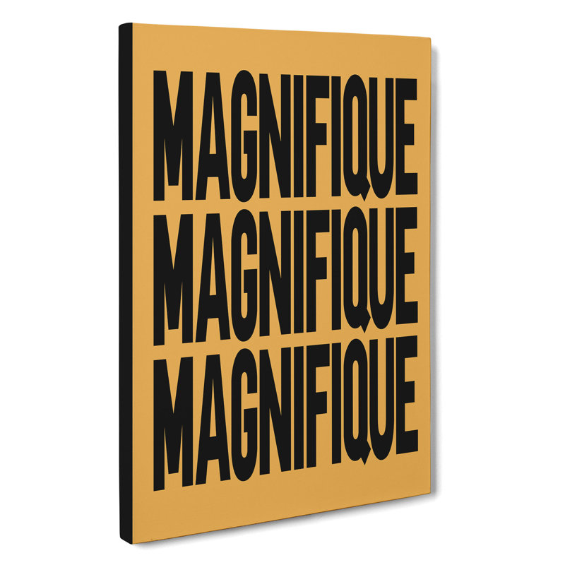 Magnifique Yellow - Wrapped Canvas Print, 50cm H x 35cm W x 3cm D