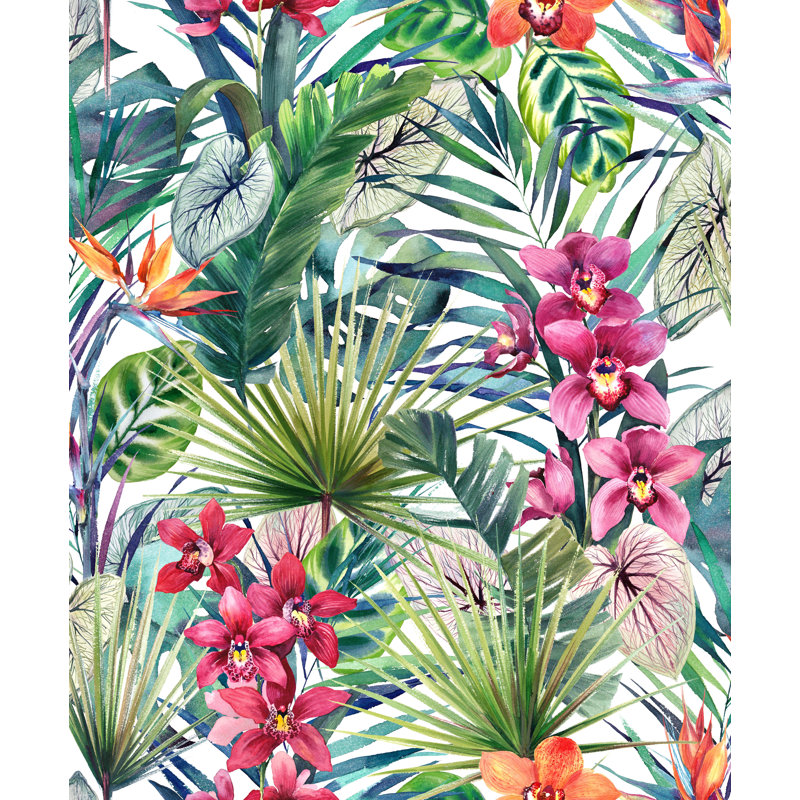Floral Metallic Wallpaper Roll