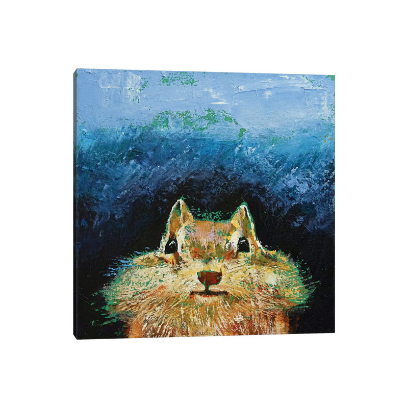 Chipmunk by Michael Creese - Wrapped Canvas Painting, 30.48 cm H x 30.48 cm W