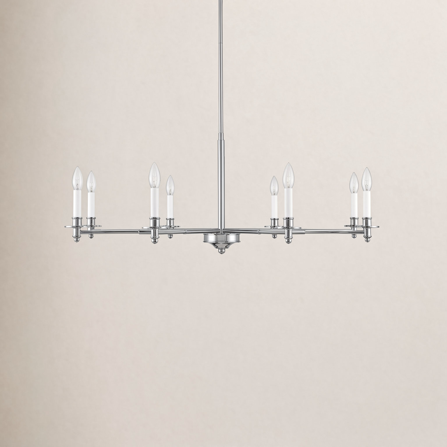 Perle 8-Light Chandelier, Polished Nickel