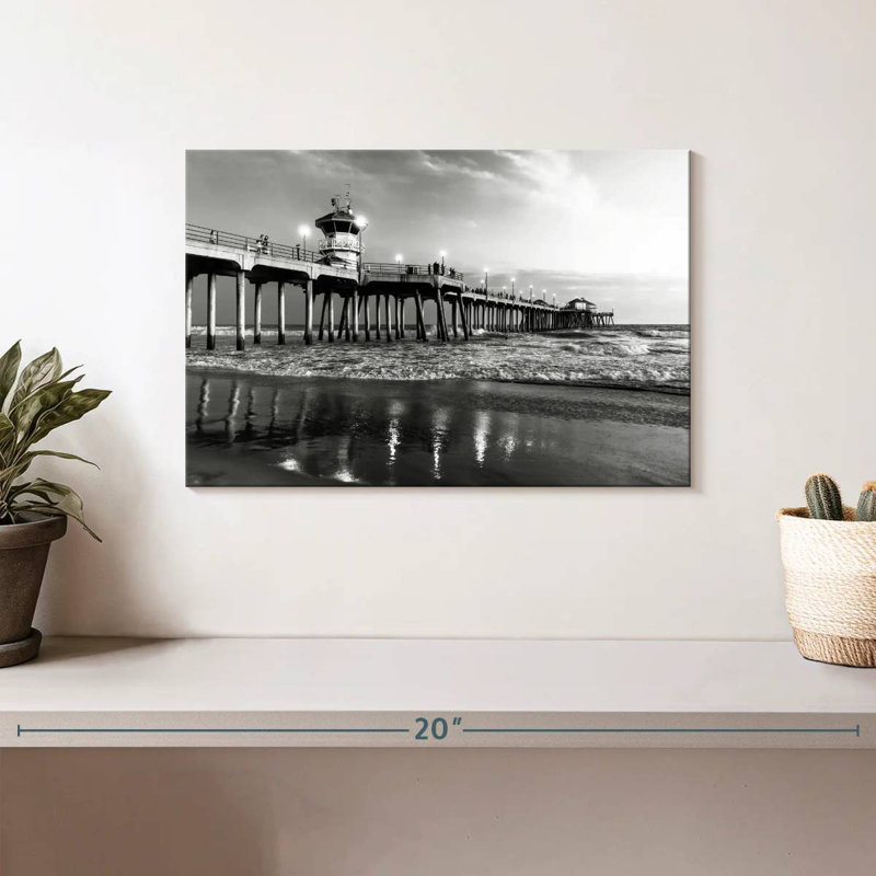 Black california - huntington beach pier i Aletra, H 8 po x l 12 po