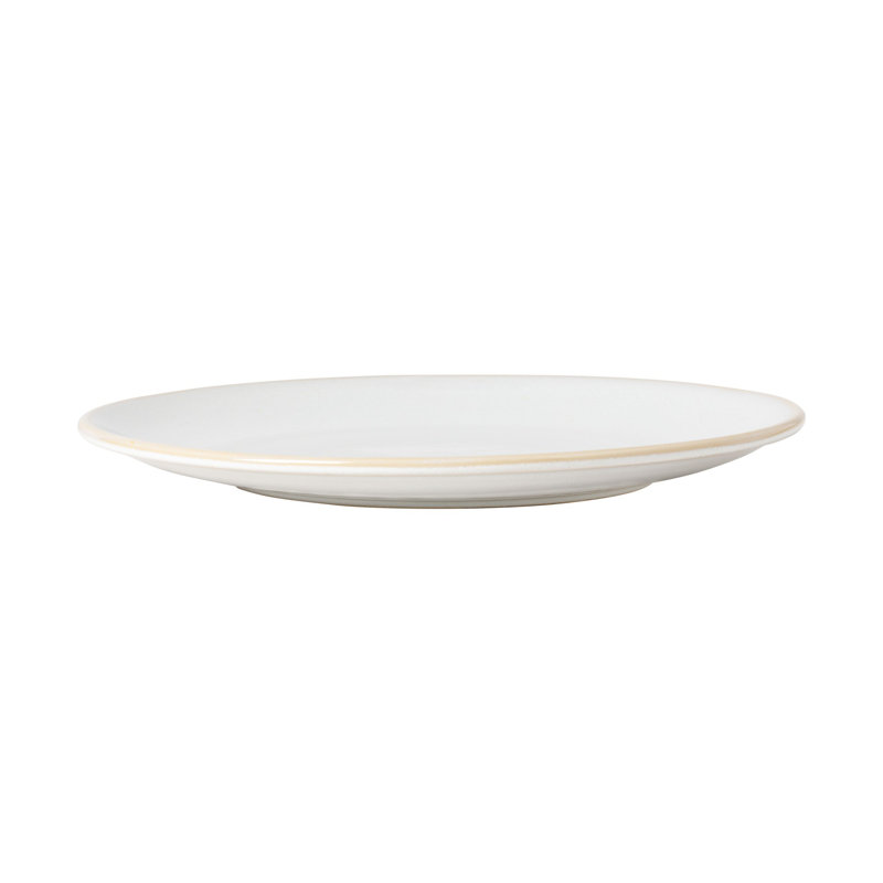 Roda Handmade Stoneware Dinner Plate, Branca