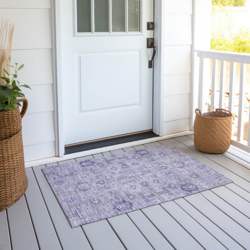 Tapis intérieur / extérieur Myda, Rectangle 1 pi 8 po x 2 pi 6 po