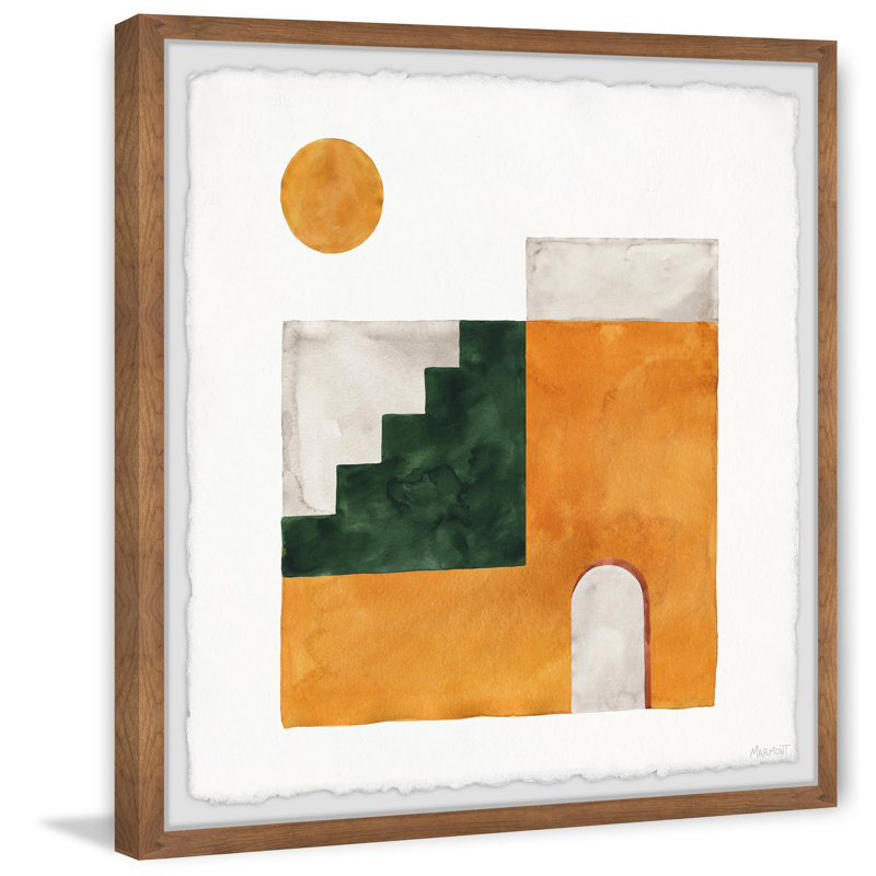 «Green Stairway», reproduction encadrée, H 12 po x l 12 po x P 1,5 po