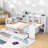 3 Drawers Wood Daybed with Built-in-Desk-1327257687-1327257681