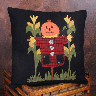 F Pumpkin Scarecrow Pillow