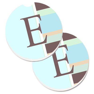 Sous-verre voiture monogramme initial