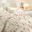 Ensemble de literie à motif floral en microfibre avec fermeture à glissière et housse de coussin-113111163