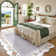  Floral Scalloped Rug Vintage Boho Washable Area Rug Soft Bedroom Rugs Non-Slip Throw Carpet