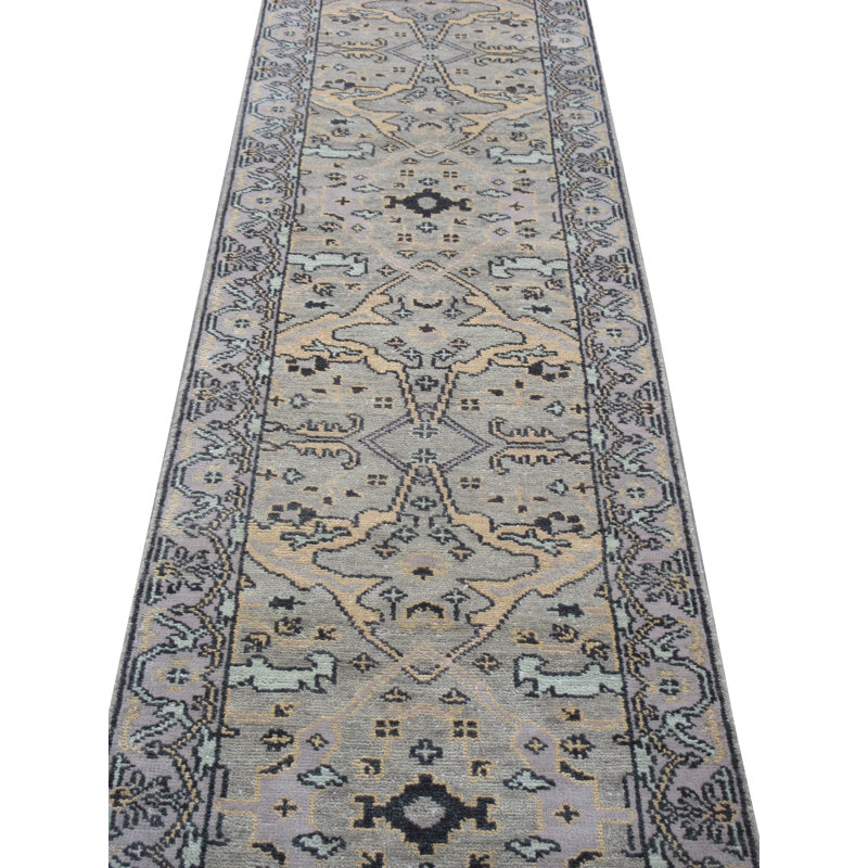 Tapis de couloir 3x20 gris clair Oushak
