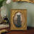 Artistic Vintage Gold 5X7 Embossed Ornate Beads Resin Single Picture Frame Photo Picture Display Frame