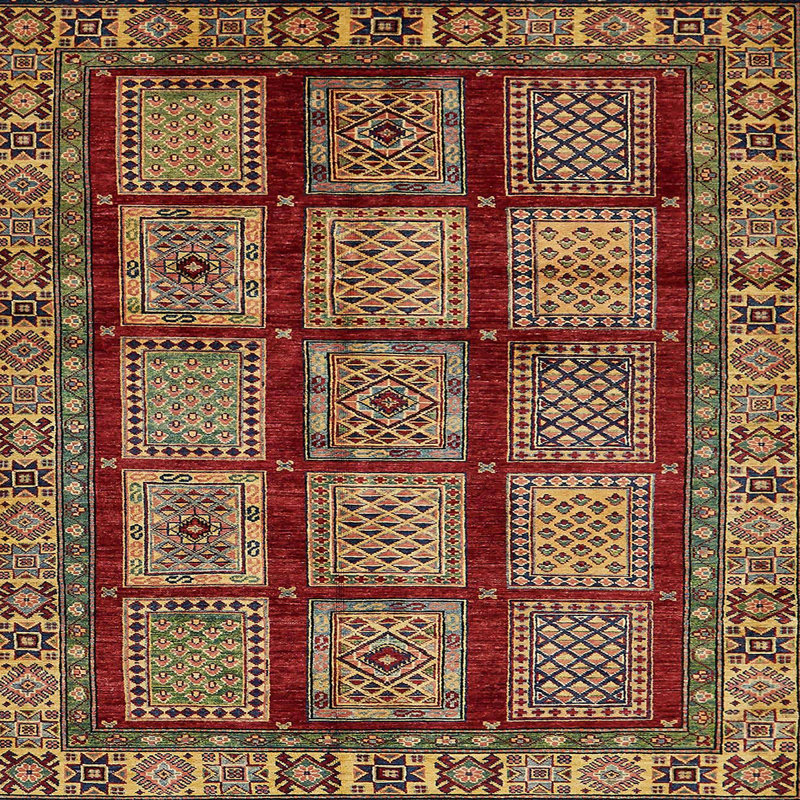 Tapis abstrait moderne 618, Carré 4 pi