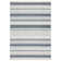 Howle Tripoli Mateo Modern Striped Indoor/Outdoor Area Rug, Dark Blue/Cream