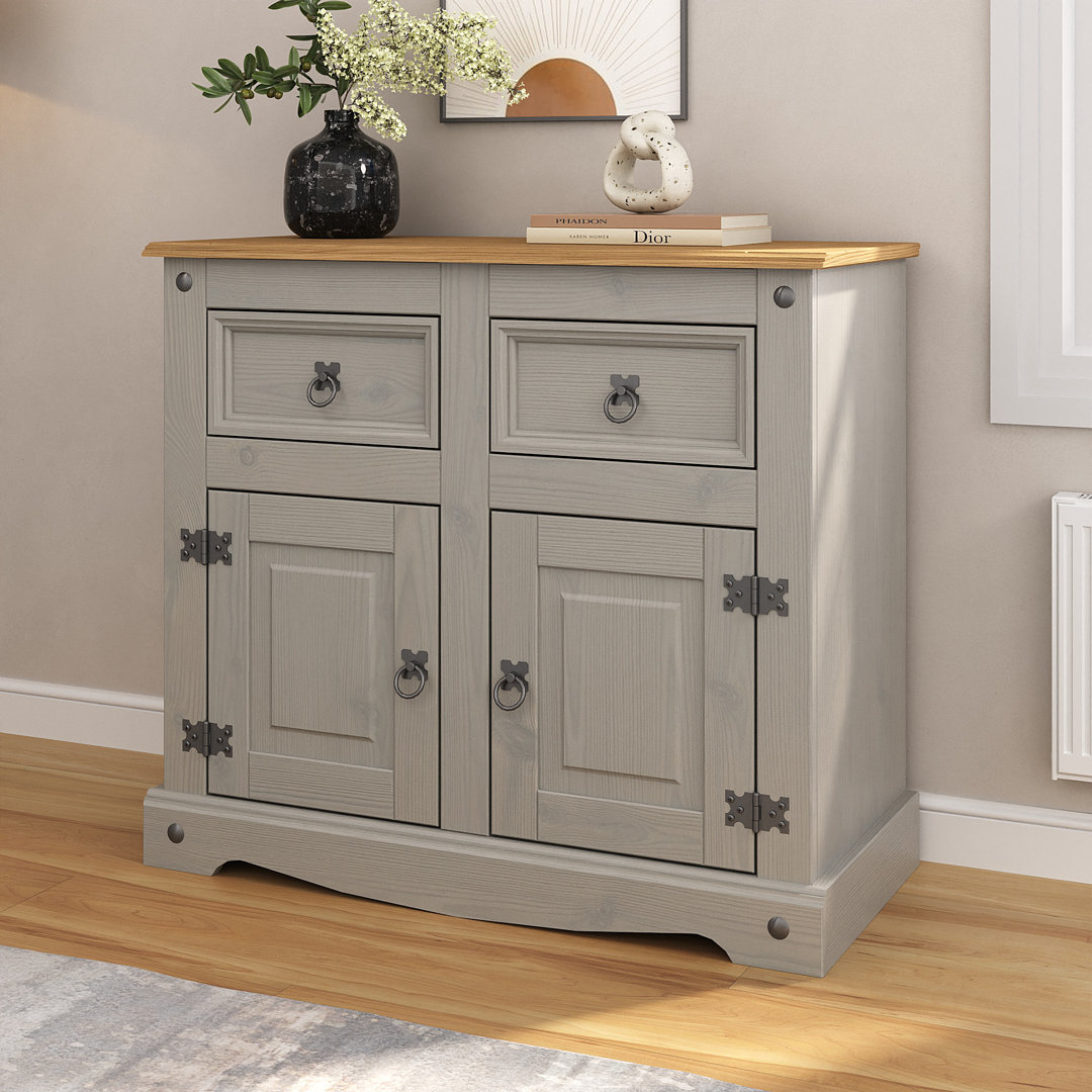Wamego 87cm Solid Wood Sideboard