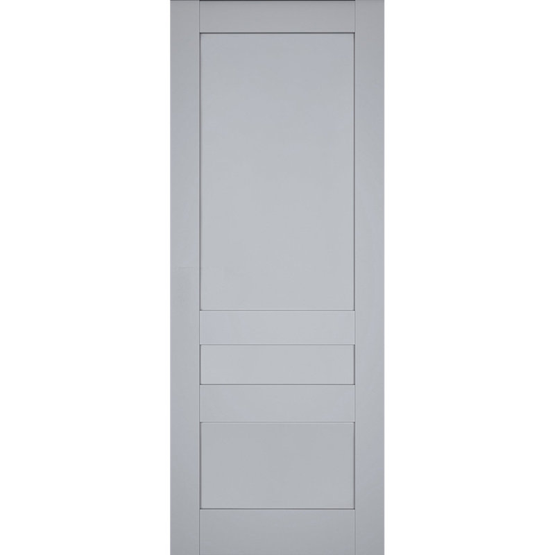 Porte de grange en bois à panneaux Veregio, 24 po x 96 po, Gris