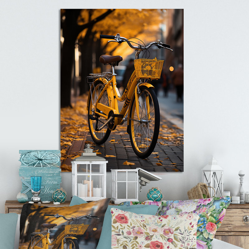 Vélo Urban Rythme I - Décoration murale vélo en métal, H 40 po x l 30 po x P 1 po