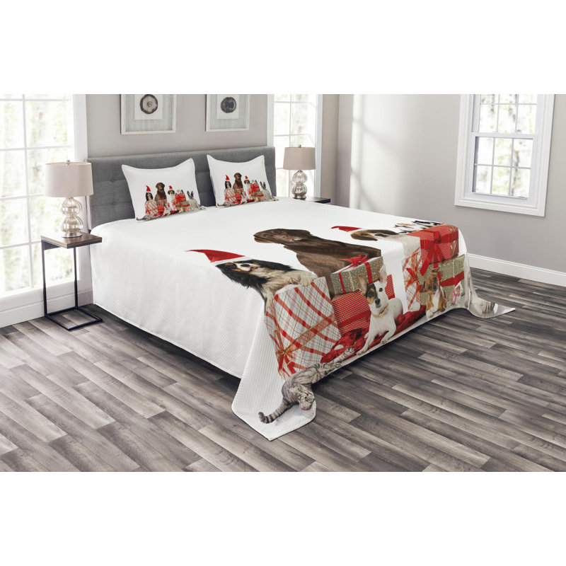 Farmhouse / Country Polyester Coverlet, King Coverlet + 2 Shams