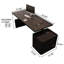 Bureau à hauteur réglable Italian Minimalist, noir / brun en option, console à dossier avec rangement pour unité centrale et prise de courant intégrée, bureau à domicile-104835995-104835975-104835992