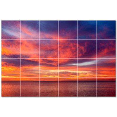 Carreau de céramique décorative 72 po x 48 po PT500992: 12 po x 12 po (ensemble de 24)