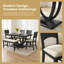 Ensemble de table de salle à manger moderne 6 pièces avec pieds demi-ronds, chaises rembourrées et banc pour six personnes-131151211