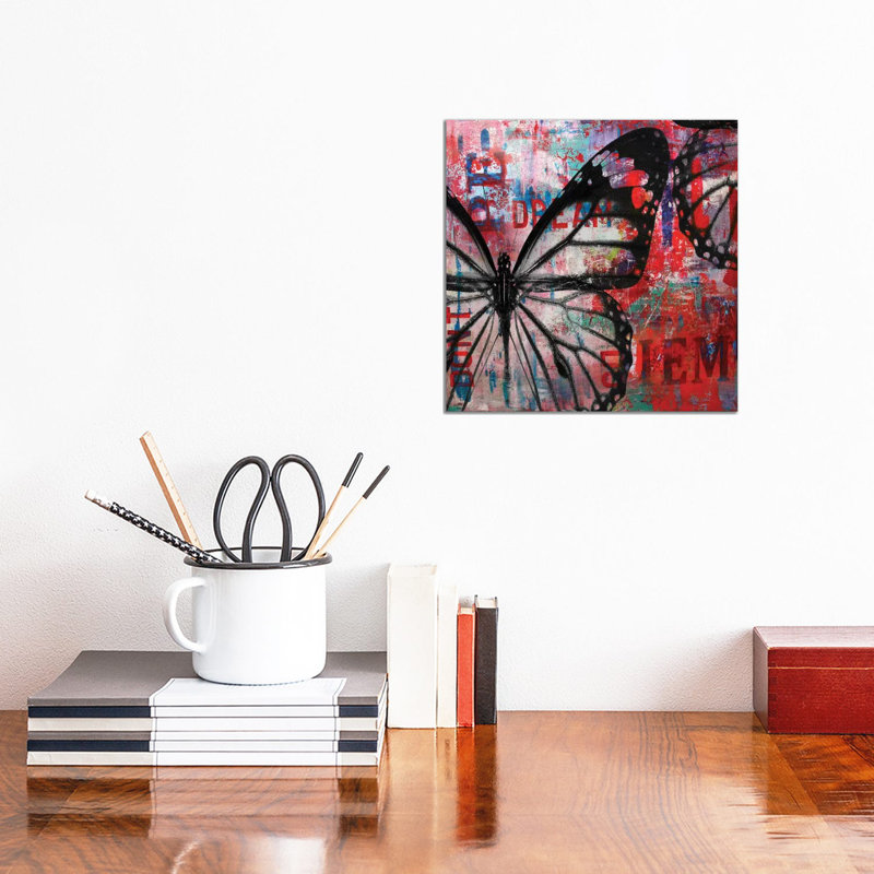 Butterfly IV by Micha Baker - Wrapped Canvas Painting, 30.48 cm H x 30.48 cm W