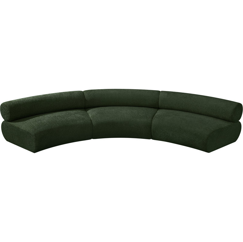 Canapé modulaire rembourré 152 po Bale, Tissu chenille vert