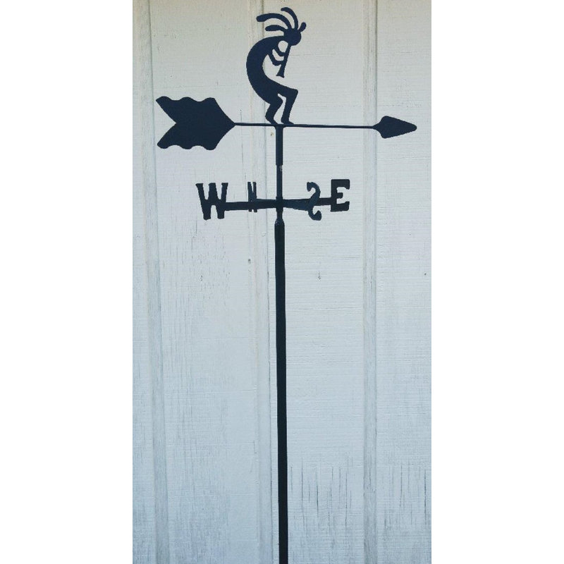 Girouette de kokopeli à fixation pour jardin