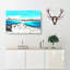 Beaches In Lakonia Greece Painting - Wrapped Canvas-56654475