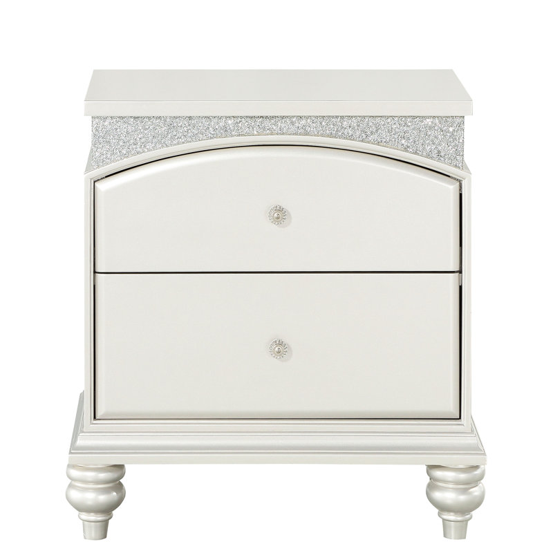 2 tables de chevet avec extérieur platine - offrent amplement d'espace de rangement pour la chambre à coucher
