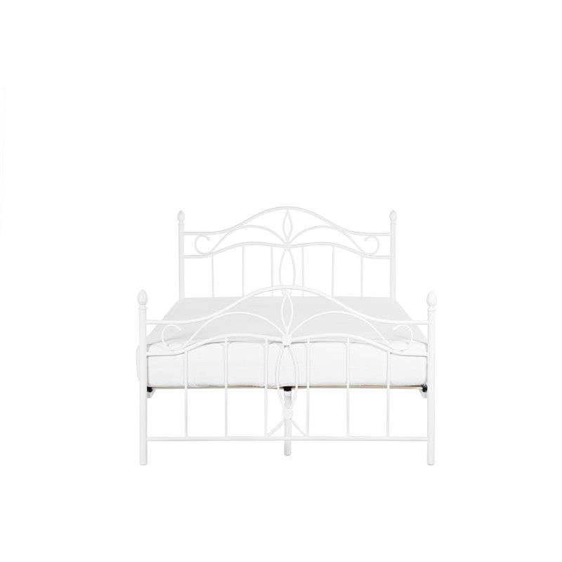 Gena UK Double - DE 135 X 190 Cm Metal Bed, White