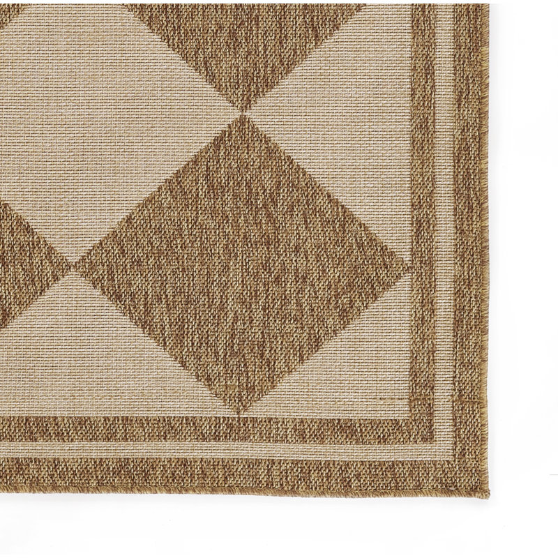 Erin Gates by Momeni Saybrook Diamond Natural Indoor / Outdoor Area Rug, Rectangle 9' x 12'