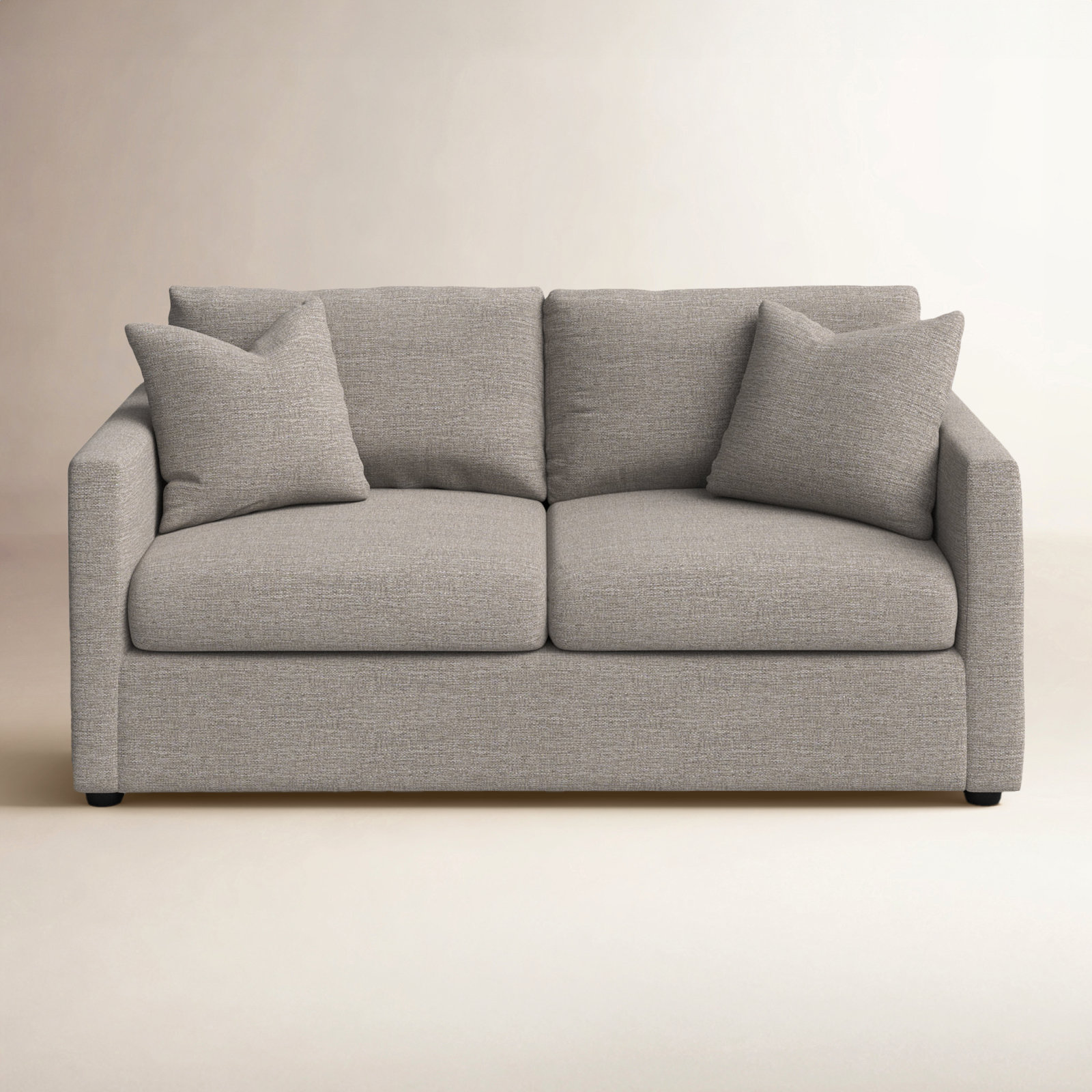 Godwin 67'' Upholstered Loveseat, Drusky Linen Sustain® Basketweave