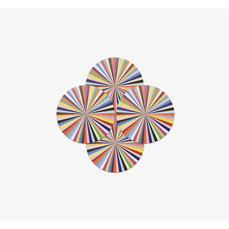 Multi Colored Starburst Dinner Plate